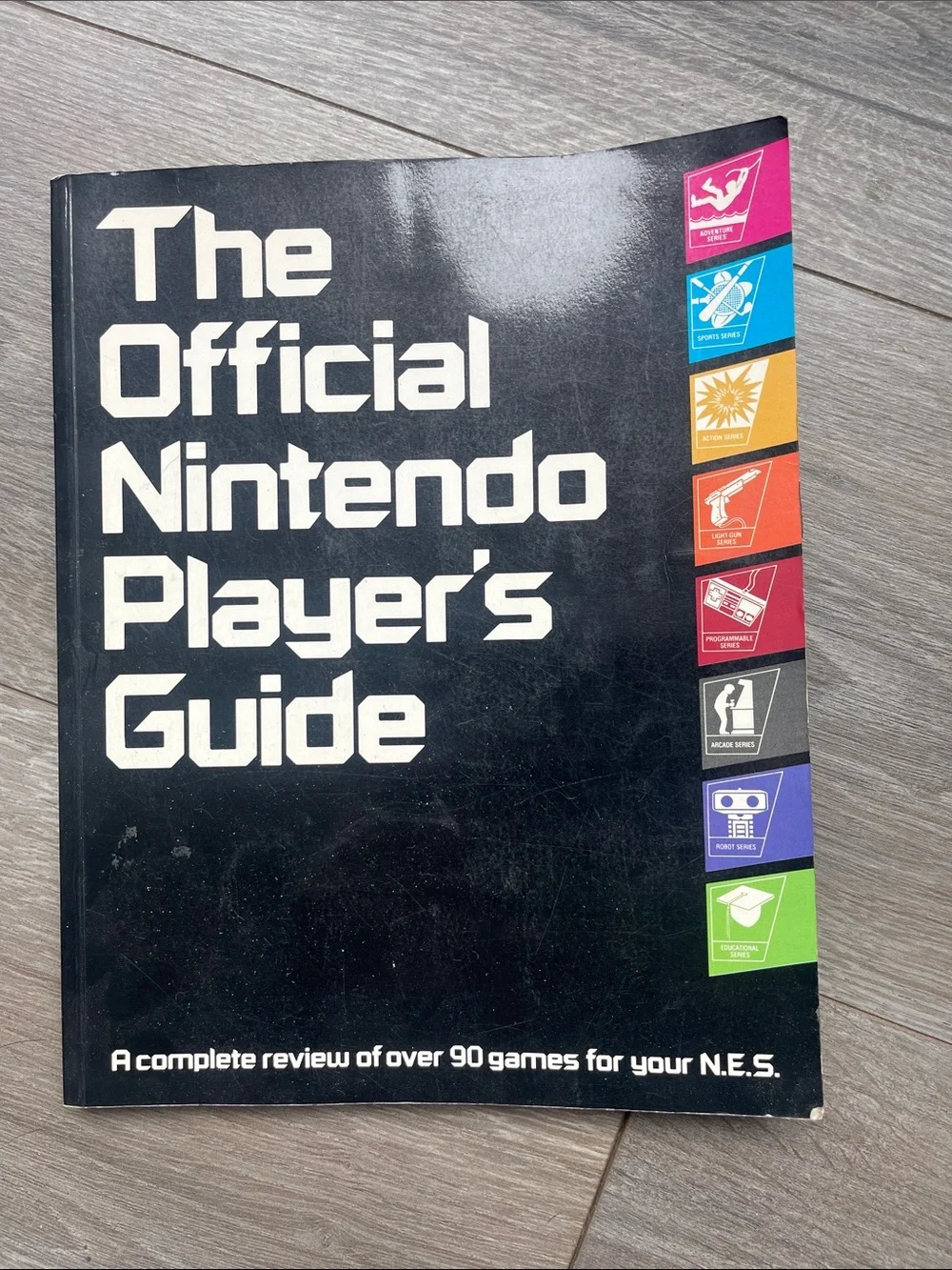 Nintendo Official Player's Guide — Black cover with multicolor tabs